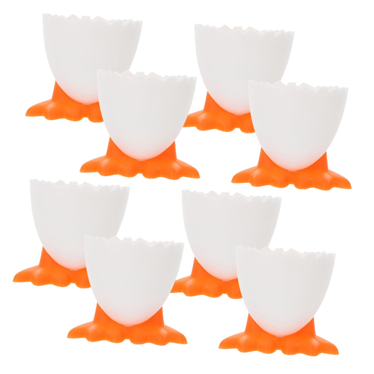 VINTORKY 8pcs Children's Tableware Egg Cup for Kitchen Egg Cups Stand Boiled Egg Holder Cute Egg Cups Cartoon Egg Cups Holder Cup for Boiled Egg Breakfast Egg Cup Egg Cup for Breakfast