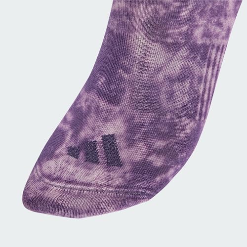 adidas Unisex Chaussettes mi-mollet Stonewash (3 paires), Aurora Plum/Preloved Violet/Black, 43-45
