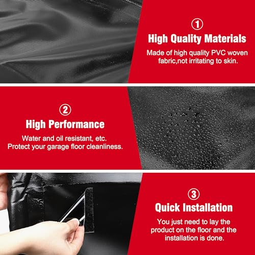 Partol QP0101101 Garage Floor Containment Mat Non-Slip Garage Floor Mat Heavy Duty Waterproof Garage Mat Floor Protection From Sand, Snow thumb #2