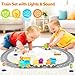 Electric Train Set for Toddlers, Realistic Steam Train Toys with Lights & Music for Kids, Magnetic Truck Toys for Toddler 1-3-5, Christmas Birthday Gifts for 1 2 3 4 5 Year Old Boys Girls