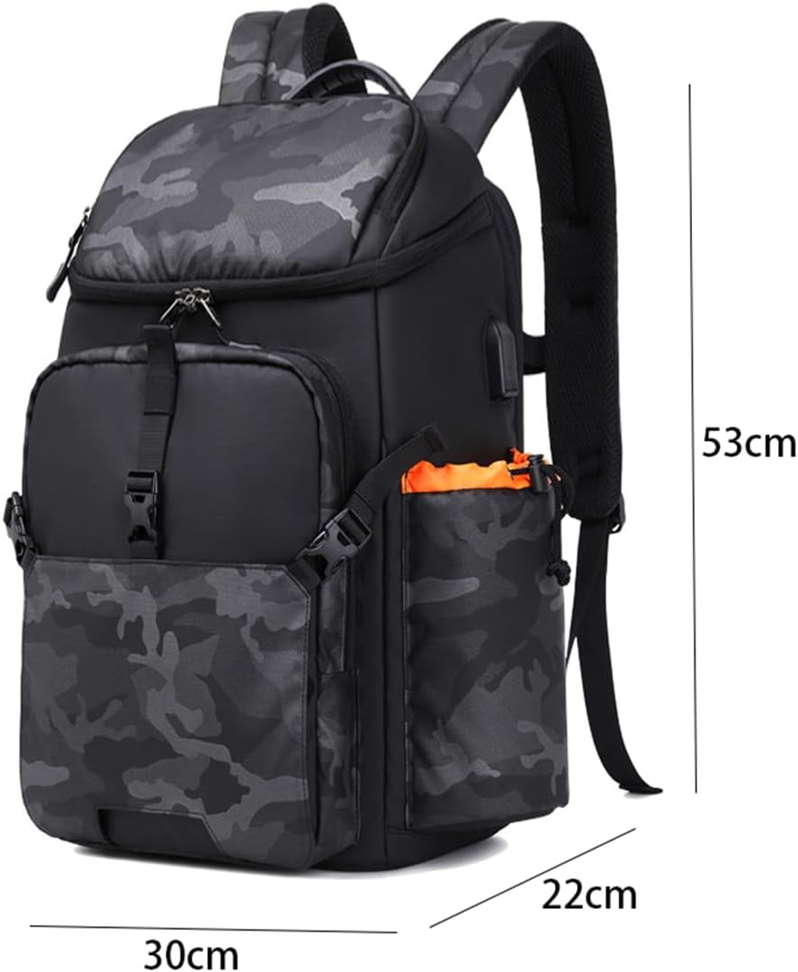 Camera Backpack with 17 Inch Laptop Compartment, Camera Bags for Photographers Waterproof, fit SLR DSLR Mirrorless (Grey,30 * 22 * 53cm)