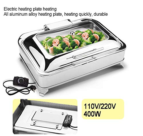 Aprilhp Warmhaltebehälter Essen, Chafing Dish, Speisewärmer, Warmhalteplatte, Buffetwärmer - Elektrisch, 9L… – Bild 7