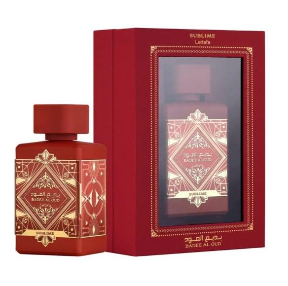 Bade'e Al Oud Sublime Eau de Parfum Spray For Men and Women - Long Lasting Imported Arabic Tone Fragrance - 3.4 Oz, Red