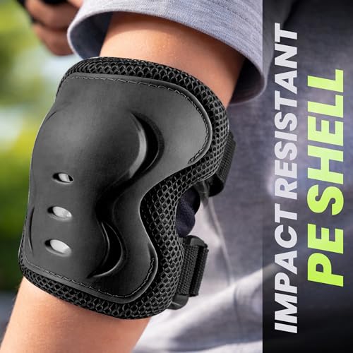 Image of JASPO Neo Kids Protective Gear Set | SX-4 | Knee Pads, Elbow Pads & Wrist Guards for Skating, Cycling & Skateboarding (Small Size)