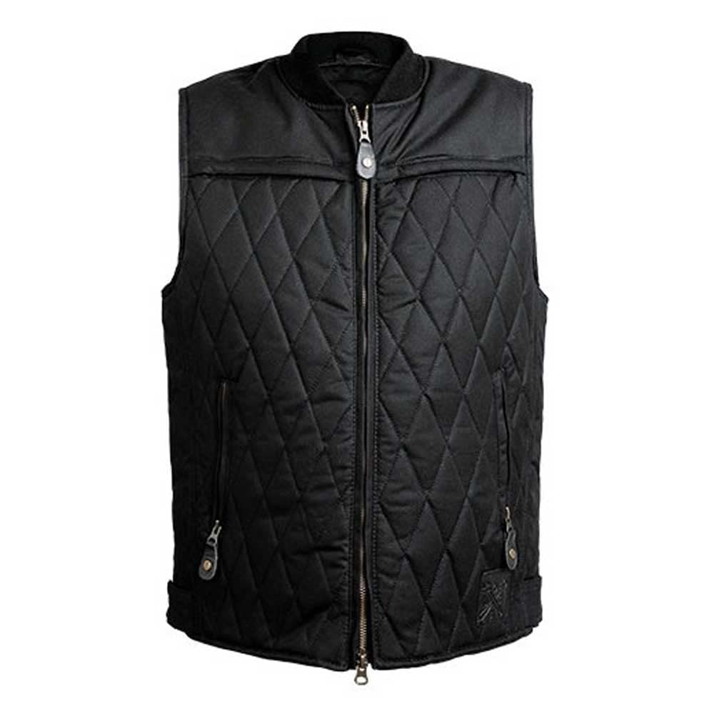 John Doe Unisex Lowrider Wax Vest Lederweste (1er Pack) | Wetterfester Fahrkomfort