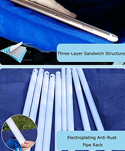 FHISD Inch Kinderplanschbecken,Swim Center Familienpool mit Sitzplätzen,Rund Stent-Pool, großer Außenpool-4,5 x 1,05m – Bild 4