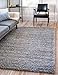 Price comparison product image Unique Loom Solo Solid Shag Collection Area Rug- Modern Plush Rug Lush & Soft (8' 0 x 11' 0 Rectangular, Cloud Gray)