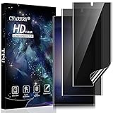 Cnarery 2 Pack Privacy Screen Protector for Samsung Galaxy S23 Ultra [Not Glass], Anti-spy Flexible TPU Screen Protector, Support Fingerprint Unlock Full Coverage