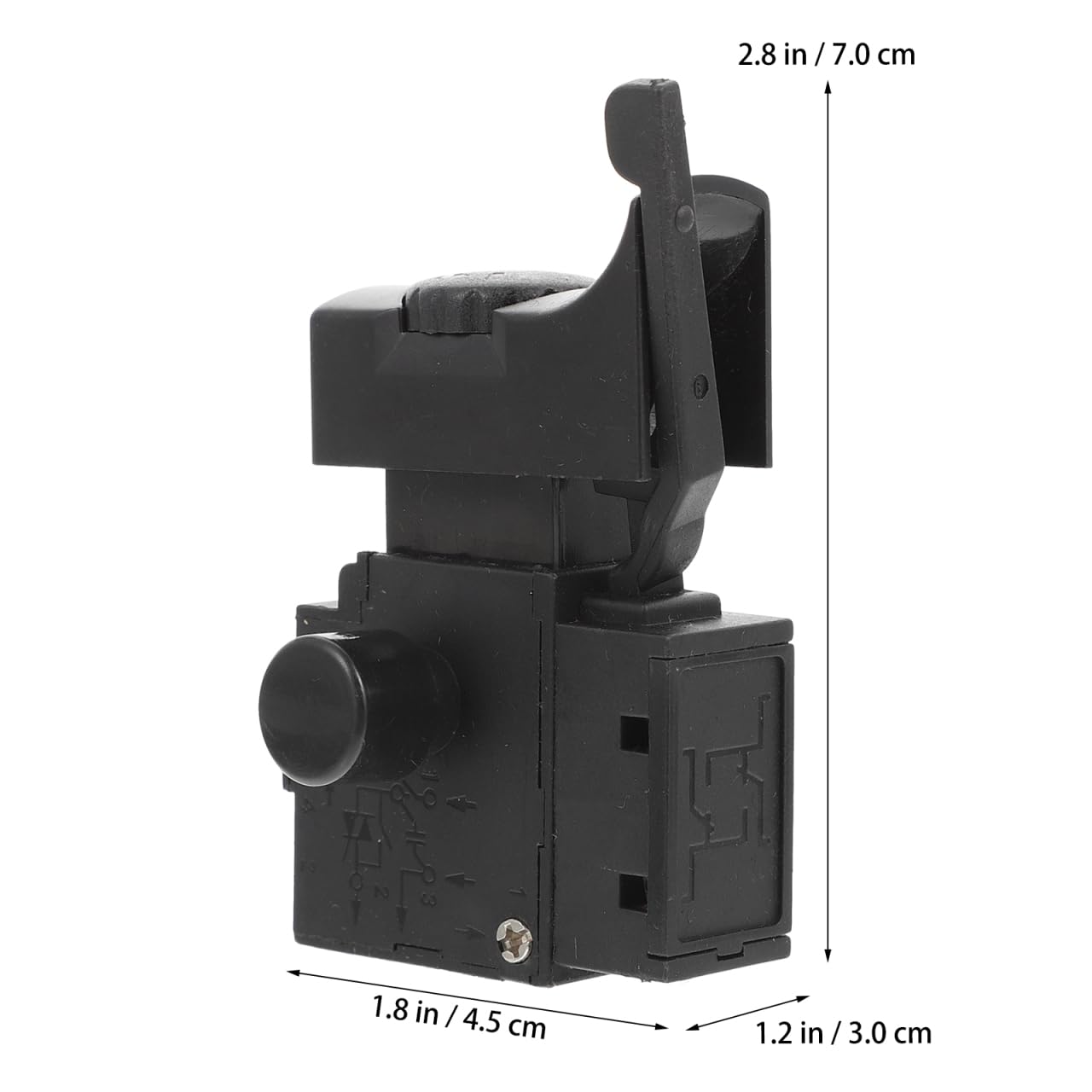 Variable Speed Control Switch Replacement for Cordless Electric Hand Drills Tool Parts Trigger Button Regulator with Plastic Black 6A AC Controller