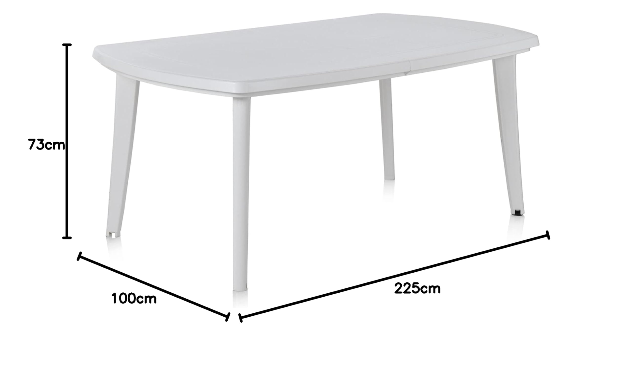 Shaf SP Berner Atlantic | Mobili da Giardino per Esterni - Tavolo da Pranzo allungabile da Esterno | Tavolo allungabile da Giardino Fino a 225 cm | Prodotto in Spagna con Materiali riciclati