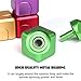 JZH Metal Aluminum Infinity Cube Fidget Hand Spinner Finger Spin Toys, Removable Finger Gyro Rubik Cube Naughty toys. (Blue)