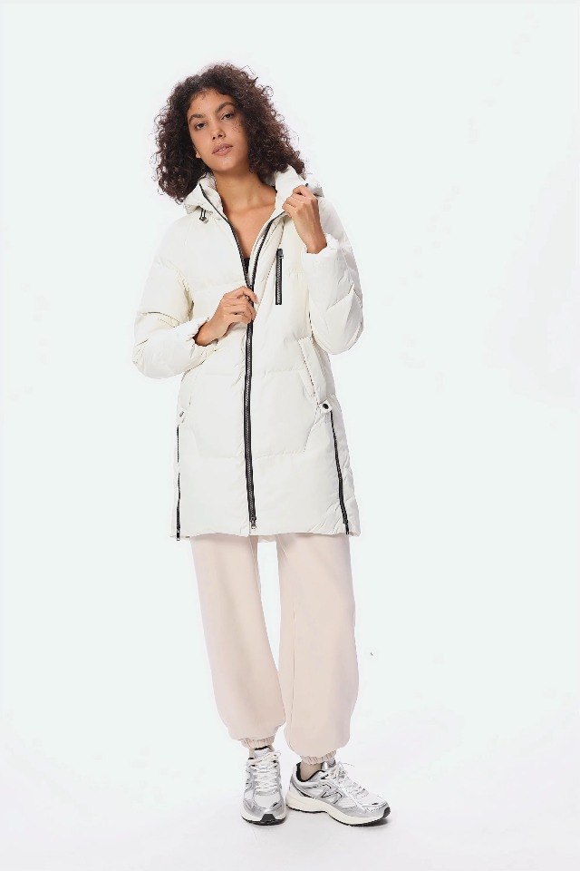Amazon.com: Orolay Women's Stylish Down Hooded Jacket with Two-Way