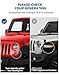 JOYTUTUS Upgraded Round Wrangler Mirrors Doors Off Compatible with Wrangler JK TJ 1997-2018, No Vibrate & Wobble Side Mirrors for Doors Off Driving, Easy-Install