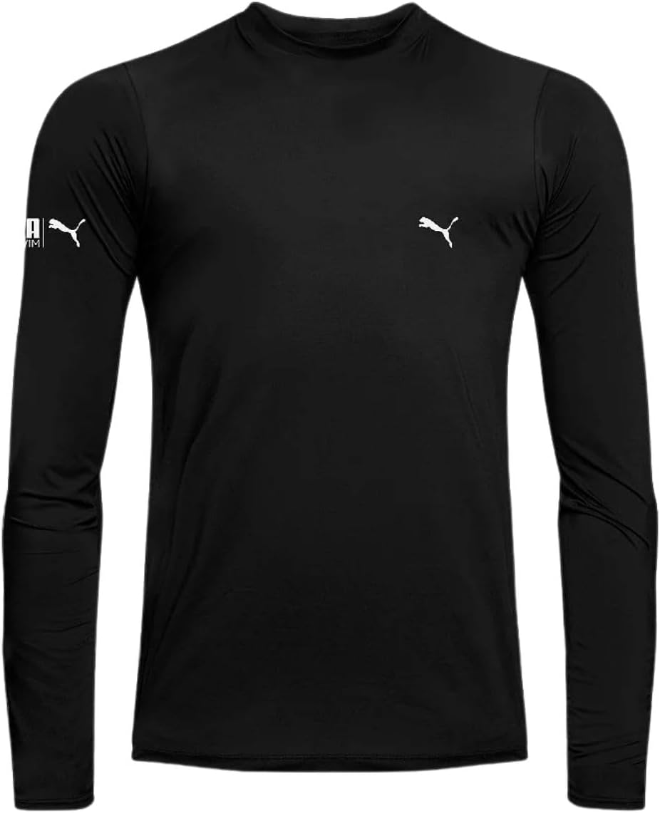 Camiseta Térmica Puma Manga Longa Segunda Pele Masculina Academia Proteção UV 50+ Fio LYCRA®