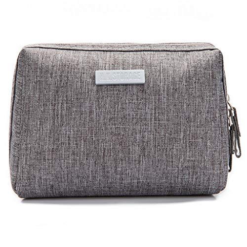 Small Makeup Bag for Women,Travel Makeup Pouch Cosmetic Case Organizer Portable Artist Storage Bag for Women Girls,Gray