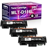 MM MUCH & MORE Compatible Toner Cartridge Replacement for Samsung MLTD116L MLT-D116L D116L for Xpress SL-M2625D SL-M2675F SL-M2825DW SL-M2835DW M2875FD M2875FW M2885FW M2875DW Printer (3-Pack,Black)