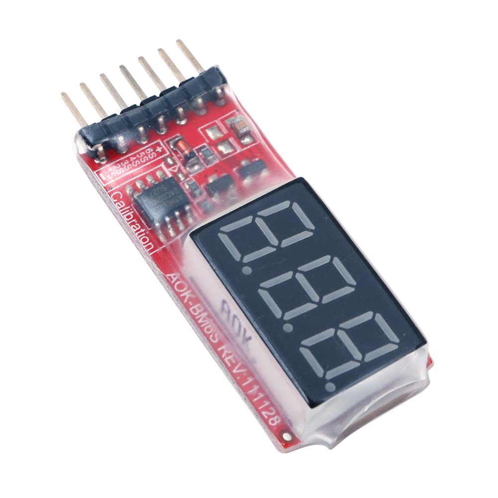 Voltage test 2-6S power display BB low voltage alarm