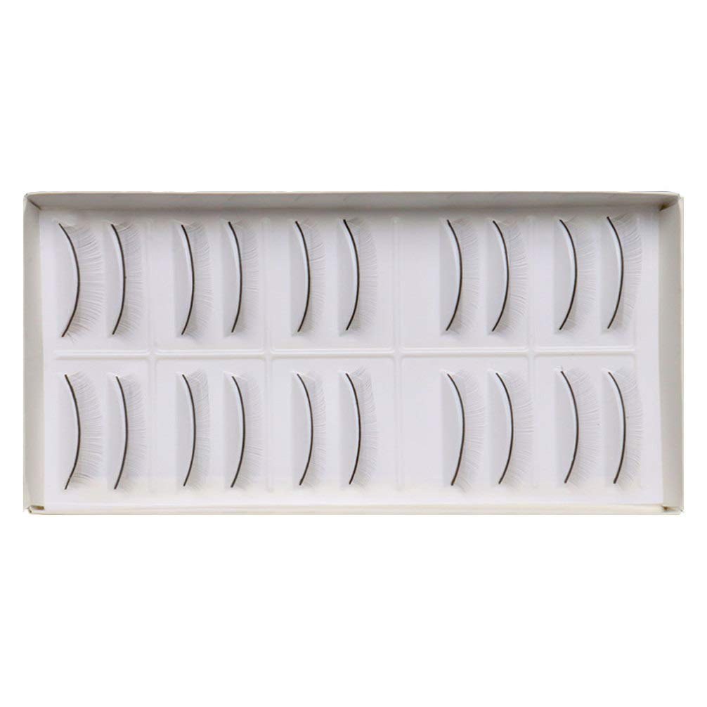 Lurrose 10 works Grafting Practice Eyelashes Hair Eyelashes False Eyelashes Natural Eyelash Extension Supplies Practice False Eyelashes Model Kits Training Set Imitation Magnetic 3d