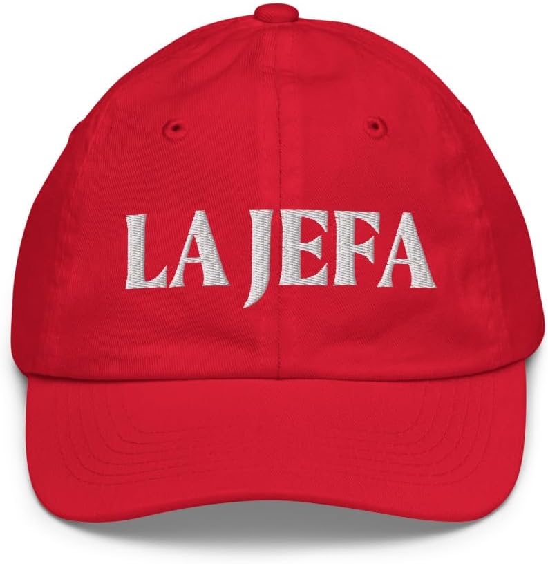 La Jefa The Boss Mexican Spanish Pride Gift Regalo Embroidered Youth Baseball Cap | J15