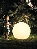 20-in LED Glowing Ball Light, Large Rechargeable LED Globe Orb Light w/Remote, Dimmable RGB Color Changing Globe Floor Lamp, Indoor/Outdoor Waterproof Mood Lamp for Home Garden Patio Lawn Party Decor