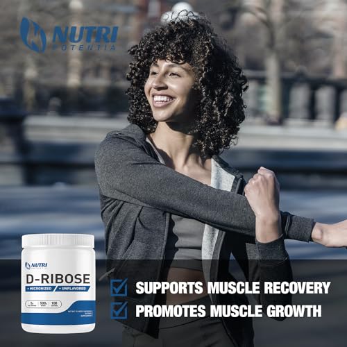 Image of Pure D-Ribose Powder - Ribose Powder Supplement, Supports Energy - Unflavored - Gluten Free (500 Grams - 1.1 Lbs)