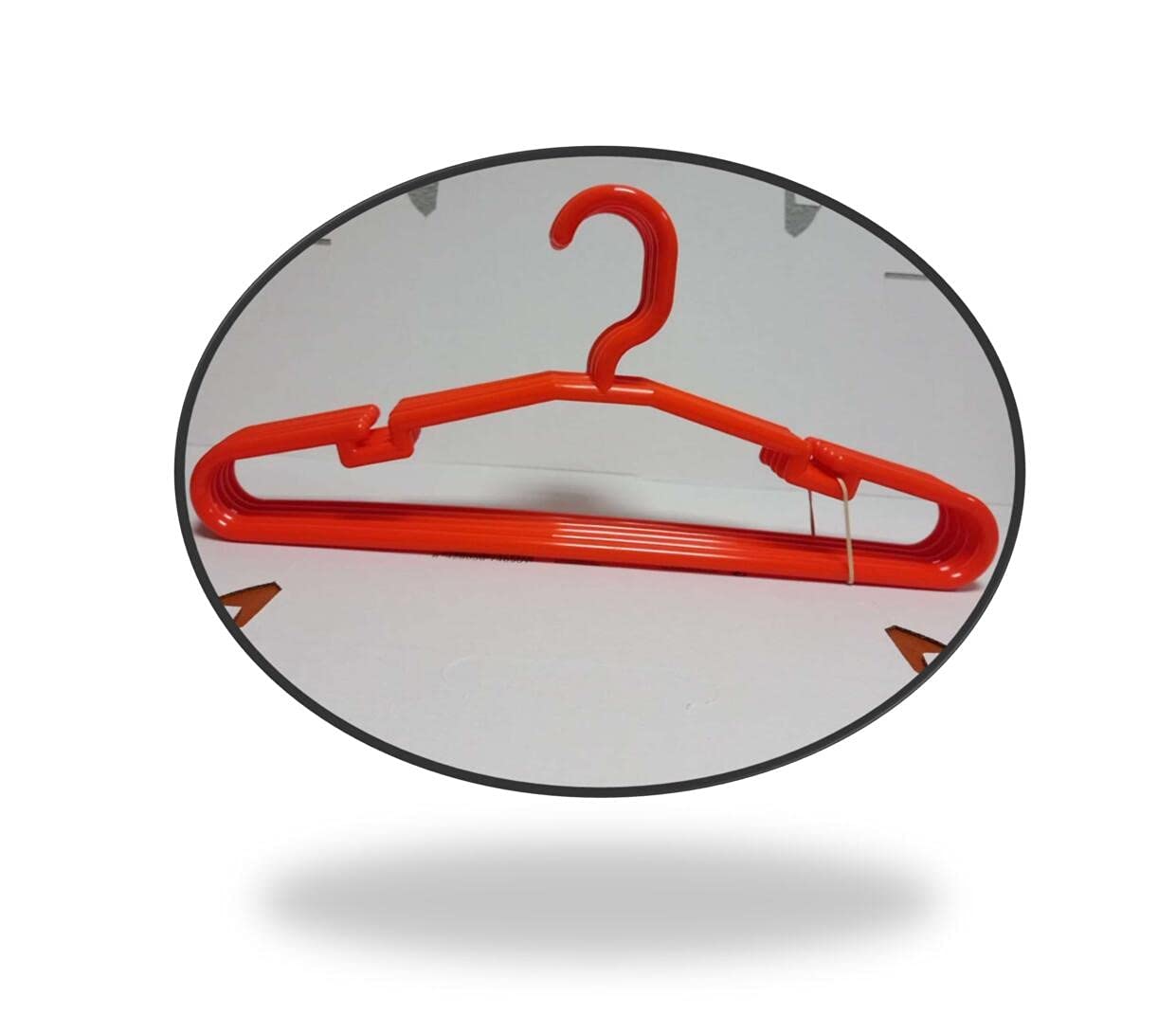 TODO HOGAR All Home Kleiderbügel, Kunststoff, Weiß, Grün, Orange und Fuchsia. 25 und 50 Stück Standard-Kleiderbügel aus Kunststoff, langlebig und schlank, für Erwachsene, 42 cm, orange