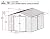 Arrow Select 10' x 12' Outdoor Lockable Steel Storage Shed Building, Charcoal