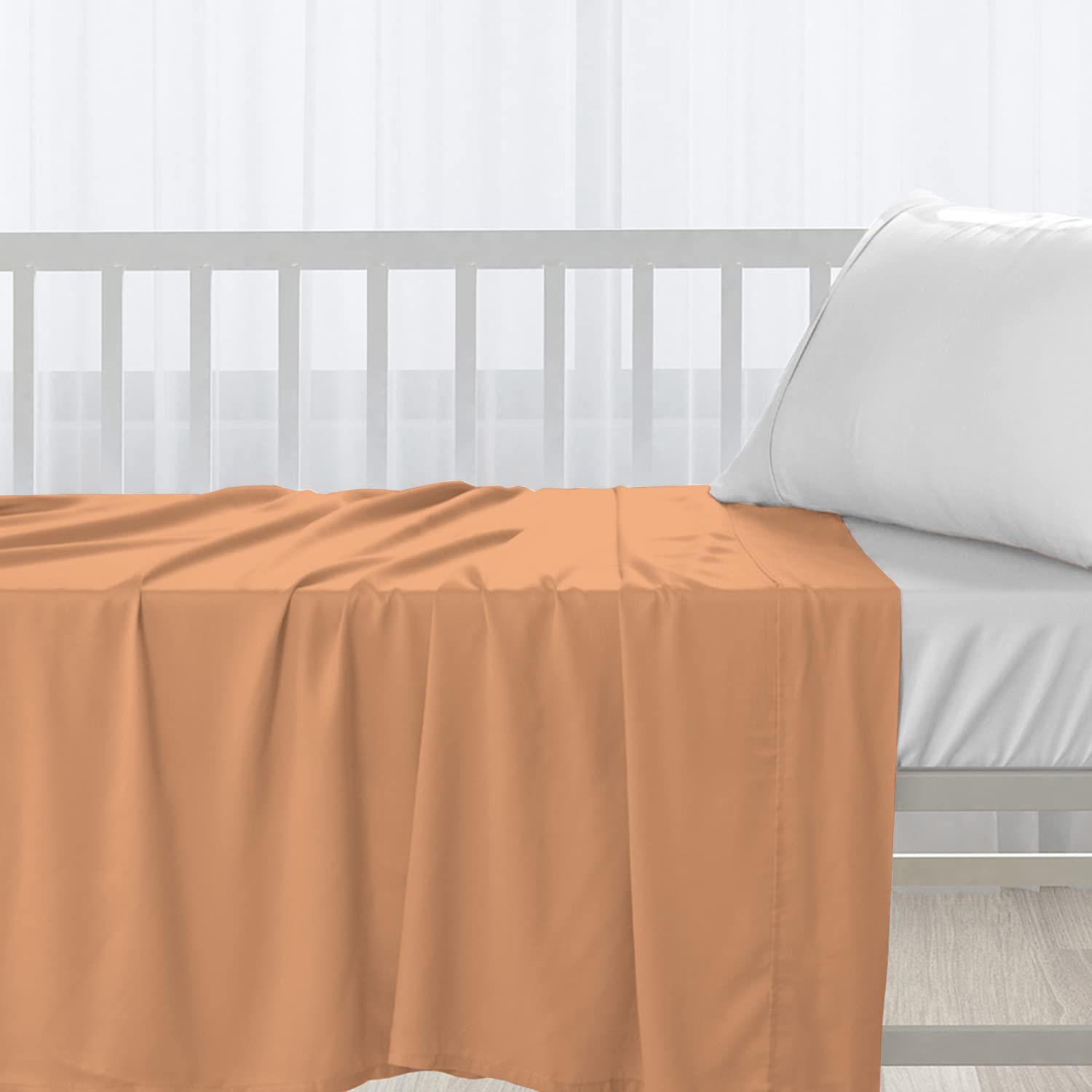 Pizuna Toddler Crib Pillow Cases 33x46cm Baby Blue, 2pc 400 Thread Count 100% Long Staple Cotton Luxurious Sateen Weave Baby Small Pillow Cases For Crib Bed By — view 101