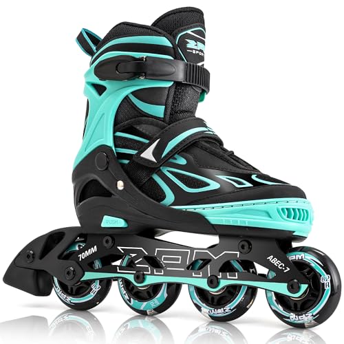 2pm Sports Adjustable Kids Inline Skates, Inline Skates for Boys and Girls - Mint Medium