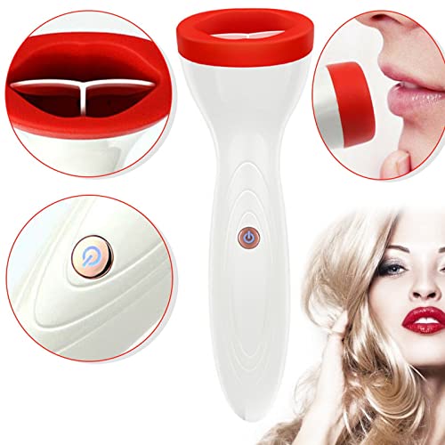 1PC Silicone Electric Lip Plumper Device Care Tool Fuller Lips Enhancer Plump Sexy Lips Increase Gloss Plumping Lip Full Lips Simple Sugars Skin Care (White, One Size) - Image 4