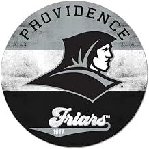 KH Sports Fan Providence Friars Multi-Color Retro Circle Sign, 20x20 Inches, Friars Decor for Dorm, Fan Cave, Living Room; Display Your Team Spirit with This Unique Providence Friars Wall Art