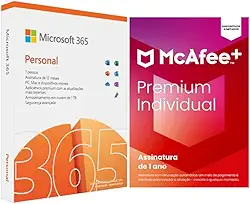 Kit Microsoft 365 Personal com McAfee Premium individual