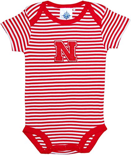 University of Nebraskas Cornhuskers Newborn Striped Baby Bodysuit Scarlet 3-6 Months