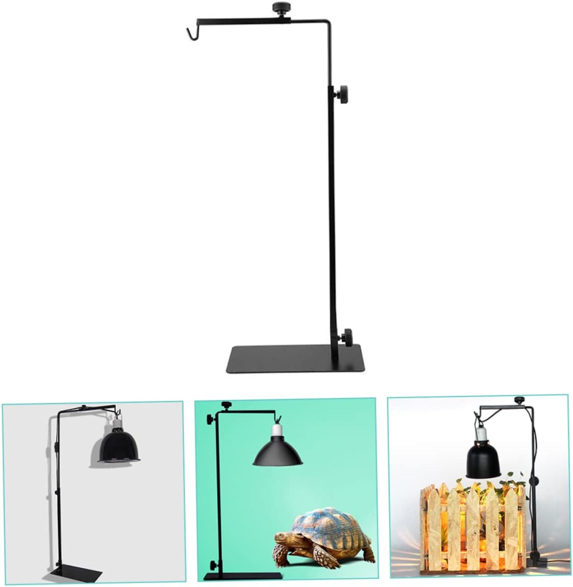 Adjustable Height Lamp Stand Reptile Tank Lighting Metal Heat Lamp Rack