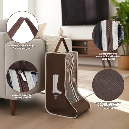 2 Stück Stiefeltasche Reitstiefel Schuhbeutel Schuhtasche Reitstiefeltasche Reittasche Stiefelspanner Reitstiefel Schuhtasche Reise mit Tragegriff Oben für Zuhause und Reisen