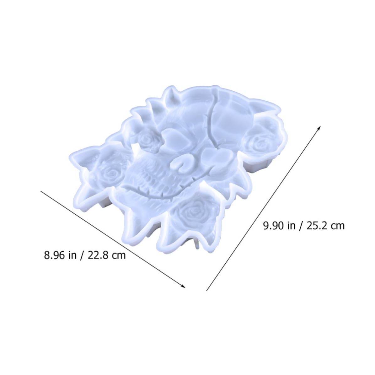 OSALADI 3 Piezas Molde de Silicona Blanco Forma de Calavera para Decoración de Pared, Material Saludable y Excelente Elasticidad, Adecuado para Manualidades DIY y Adornos de Halloween