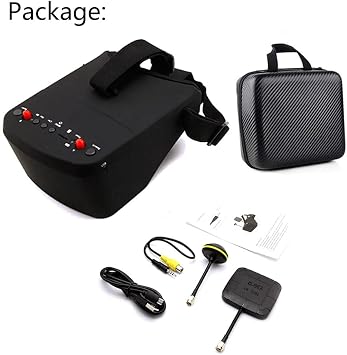 EV800D FPV Goggles with DVR 5.8G 40CH 5 Inch 800x480 Build in Antenna for Analog FPV Camera and Transmitter FPV Drone RC Car