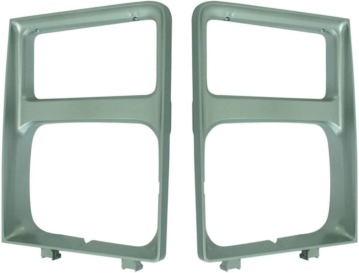 Headlight Trim Bezel Surround Pair Set for GMC, for Chevy Truck Replaces Number,Finish Primed Left and Right Side-Location