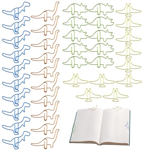 40 clips de papel de animales, clips de papel de metal lindos y