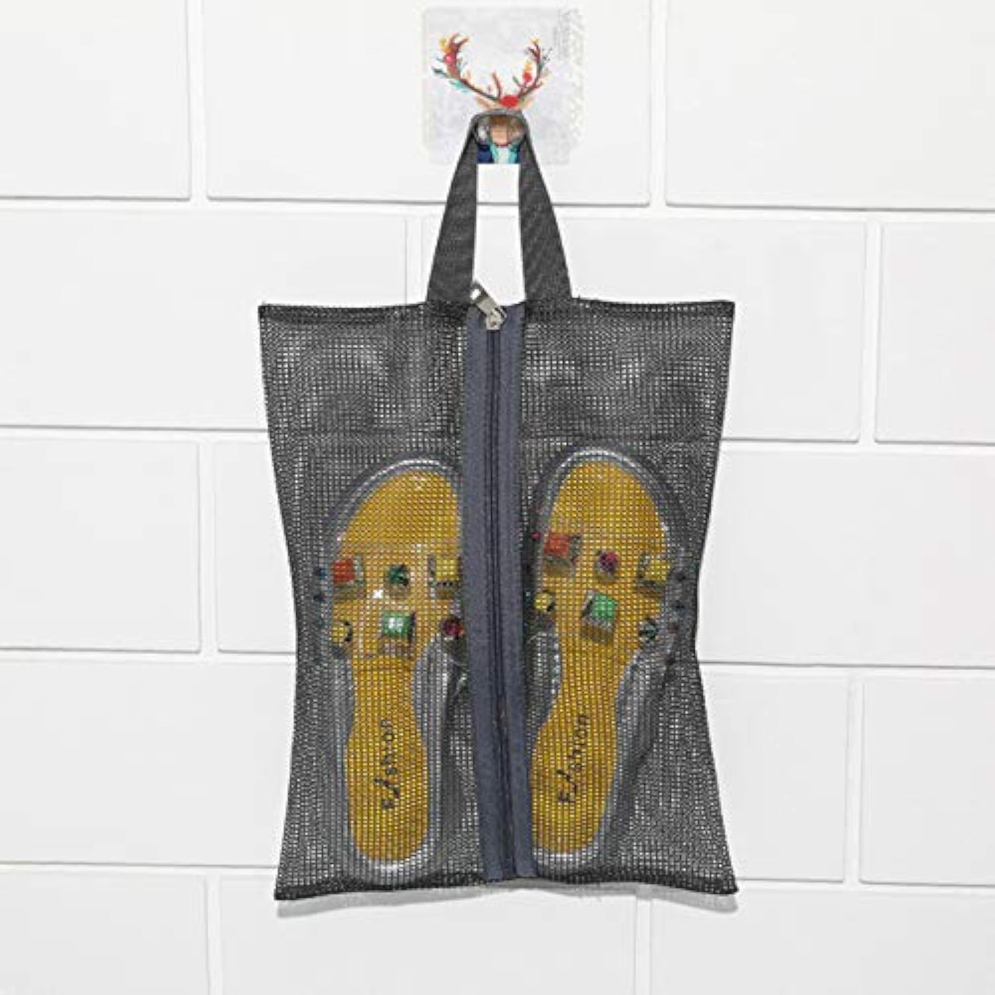 Portable Casual Travel Shoe Organizer, Mesh Packing Bag