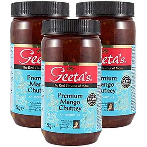 Geeta's Premium Mango Chutney Medium 1.5kg Indian Food Home Work Caterers Cafes (3) Cover