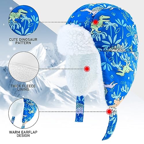 Image of BAVST Winter Trapper Hat for Boys Girls Waterproof Warm Baby Toddler Ushanka Fleece Beanie Hats for 6M-6T