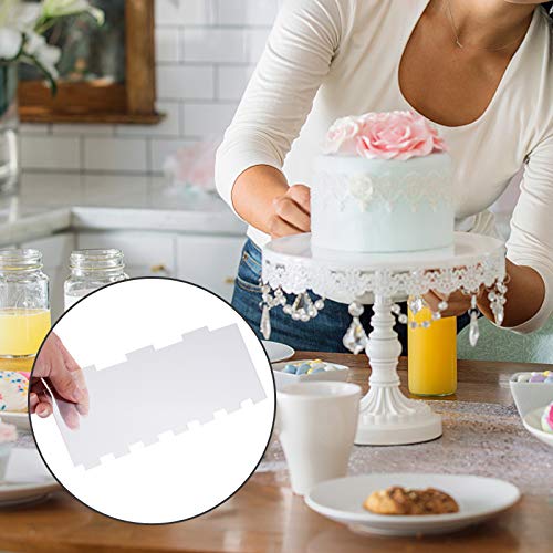 Maosifang Clear Acrylic Cake Scraper Smoother Stripes Cake Decorating Comb 9.45 Inch Edge Side Cake Scraper Frosting Combs For Cream Cakes Smooth Decoration,2 Styles #TOP5