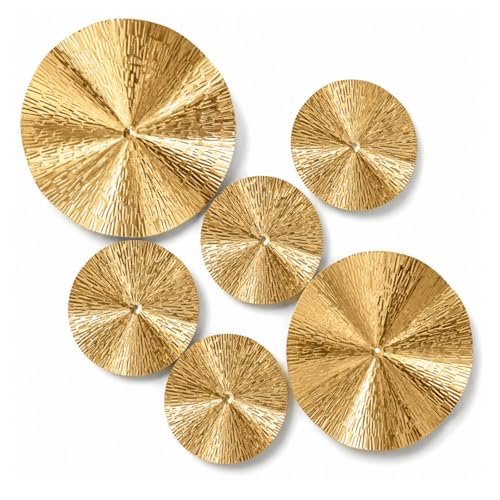 Operitacx 6 Pcs Gold Sunburst Wall Decor Set, Iron Metal Wall Art with...