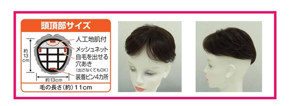 Amazon.co.jp: 試着後返品可能 人毛100%お手軽ヘアトップピース 頭頂部 