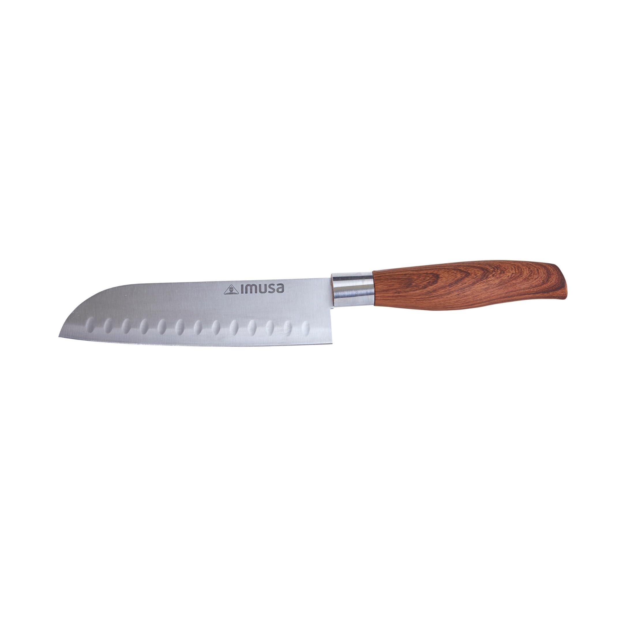 IMUSA 6in Chef WL Stainless Steel Santoku Knife with Wood Look Handle