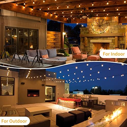 AVANLO LED Festoon Lights Outdoor String Lights 120FT with 35 Plastic Bulbs IP65 Festoon Lights Mains Powered Patio Lights for Garden Balcony Party