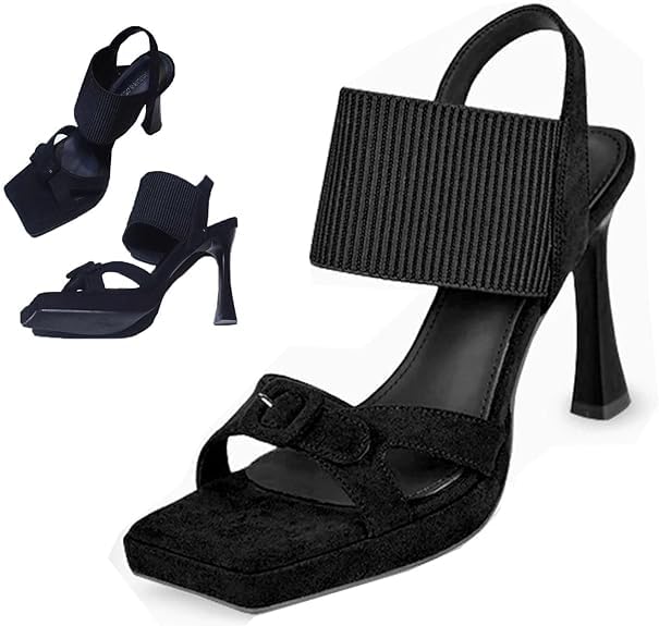 Amazon | [Kawoly] サンダル アンクルストラップ ヒール レディース 夏