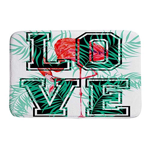 Ensemble de tapis de bain épais et doux au design de flore tropicale - 2