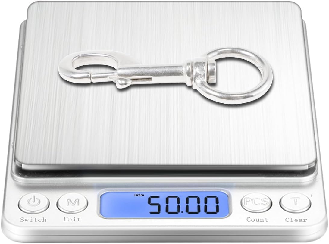 ORCATORCH Swivel Eye Snap Hook Stainless Steel Bolt Snap Corrosion-Resistant Marine Clips for Underwater Scuba Diving, Dog Leash, Key Chain, Camera Strap, Clothesline (Three Optional Size)